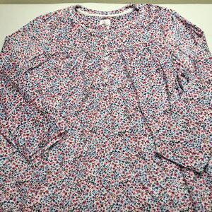 Aria Collection Nightgown Womens 3X Pink Floral Button Fleece Long Sleeve